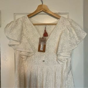 Soludos white dress new with tags